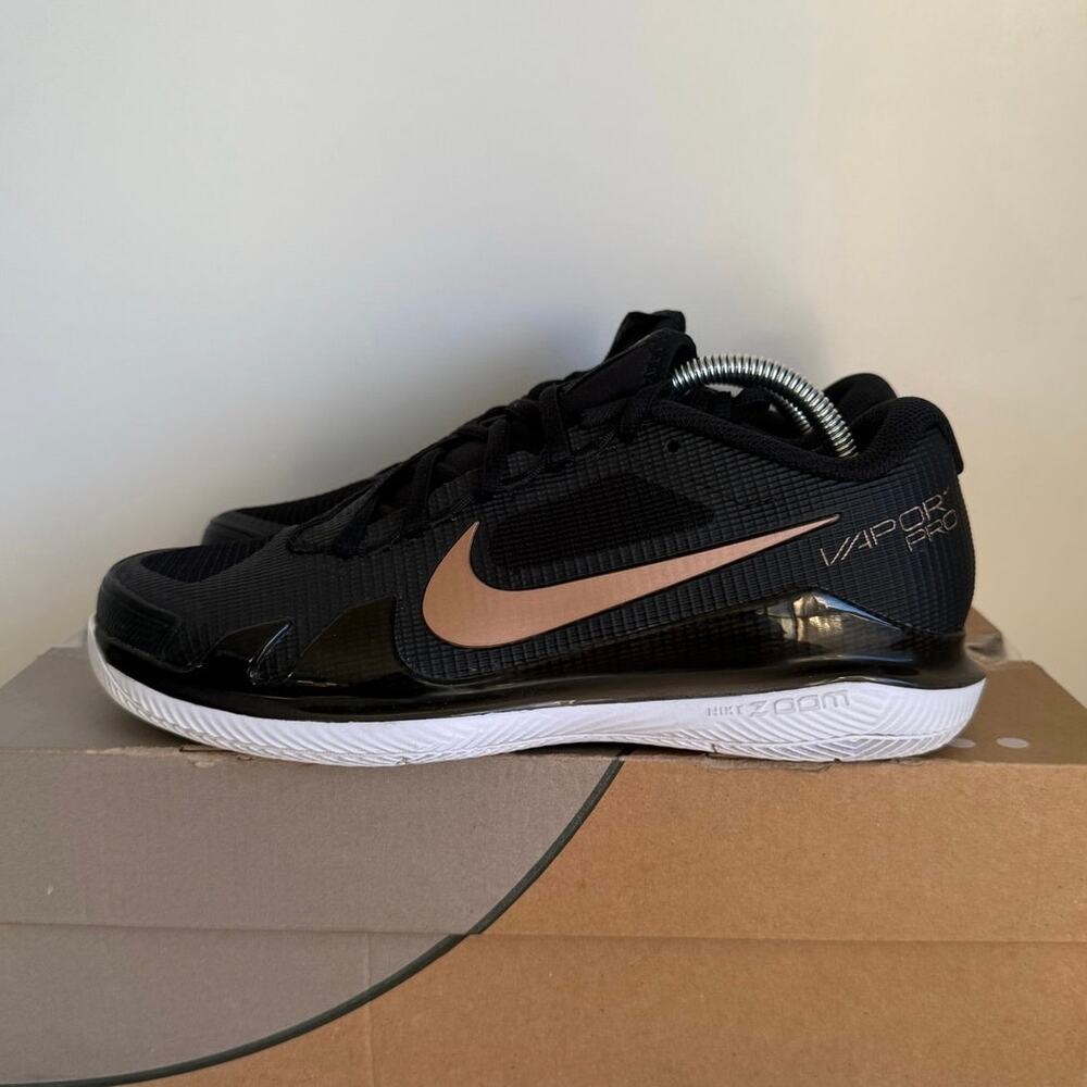Nike Air Zoom Vapor Pro HC Black/Bronze Women Tennis Shoes CZ0222-024 - Size 7 - Picture 4 of 10